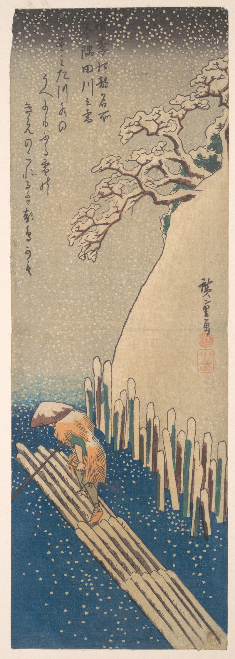 Utagawa Hiroshige - Snow on the Sumida River