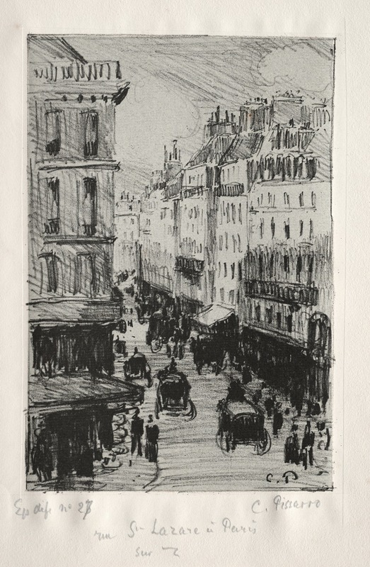 Camille Pissarro - Rue Saint-Lazare, Paris