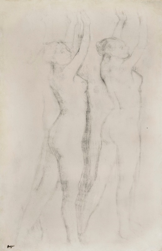 Edgar Degas - Deux femmes nues, les bras levés