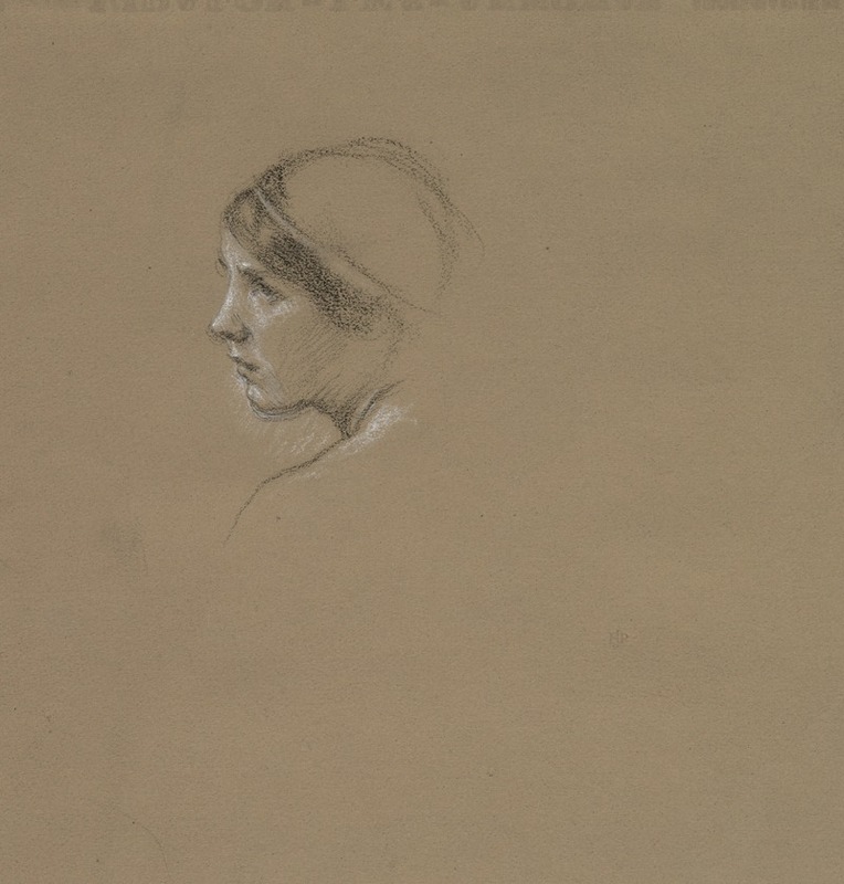 Edward John Poynter - Head study of a young woman