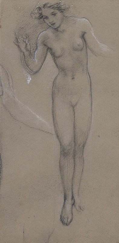 Edward John Poynter - Study of a nude female figure for ‘Diana and Endymion