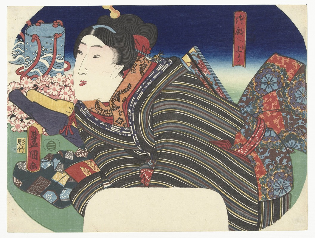 Utagawa Kunisada (Toyokuni III) - Woman with water pots