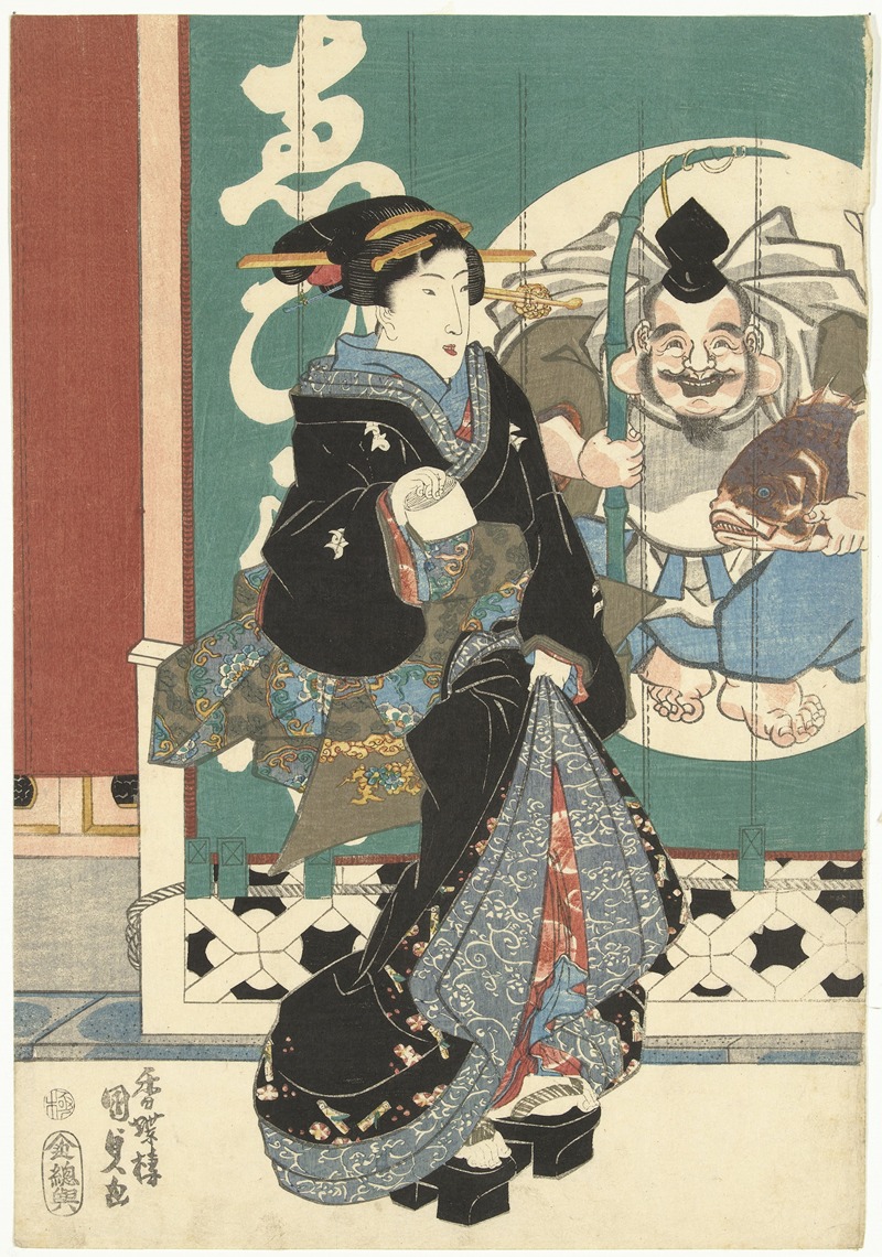 Utagawa Kunisada (Toyokuni III) - Women at the Ebisuya store