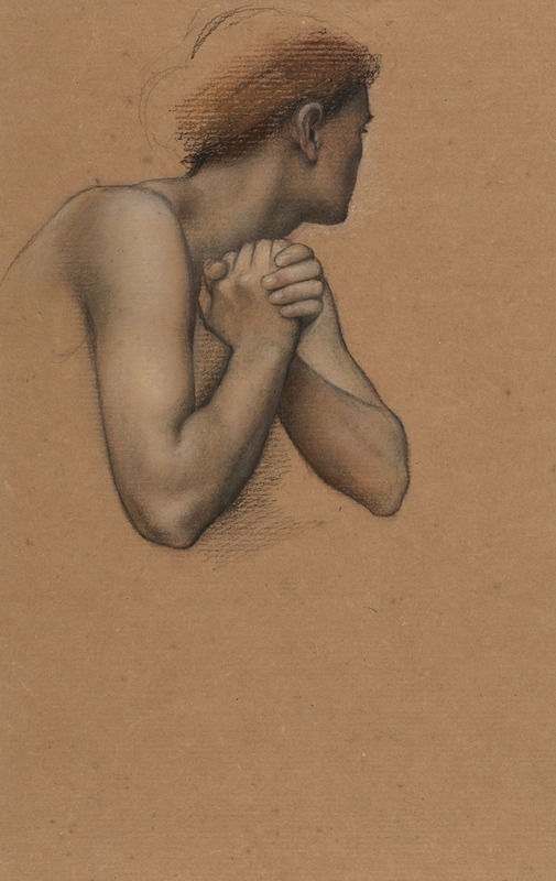 Evelyn De Morgan - Figure study with clenched hands