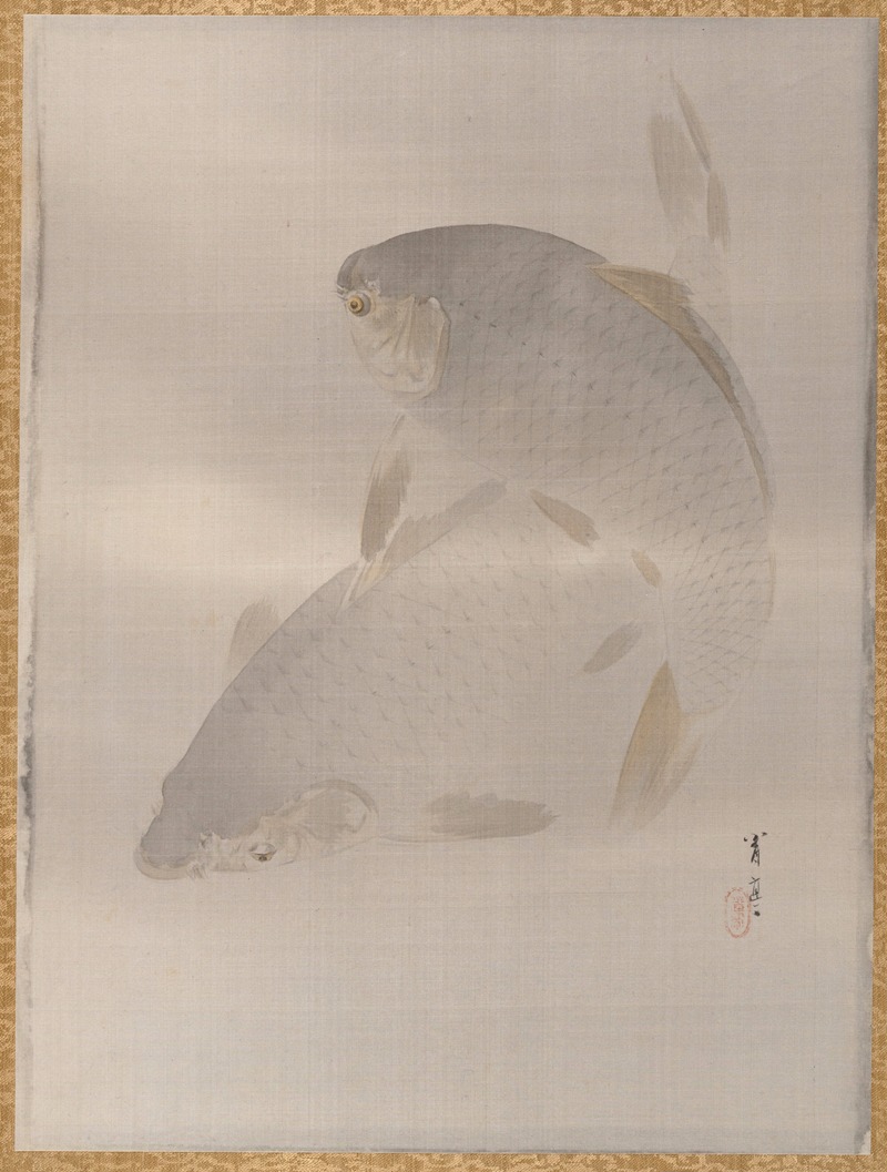 Watanabe Seitei - Carp swimming