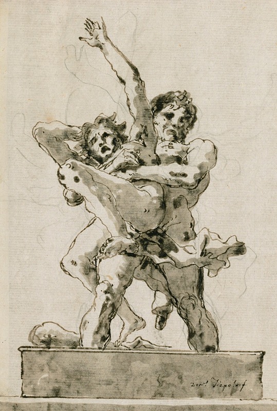 Giovanni Domenico Tiepolo - Hercules and Antaeus