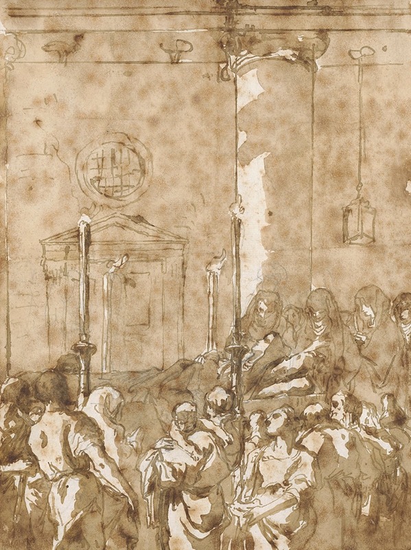 Giovanni Domenico Tiepolo - The funeral of a nun