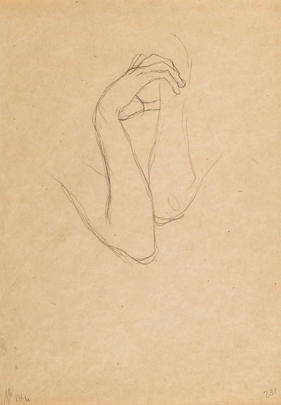Gustav Klimt - Hand and arm studies for ‘Die Künste’ in ‘Beethovenfries’