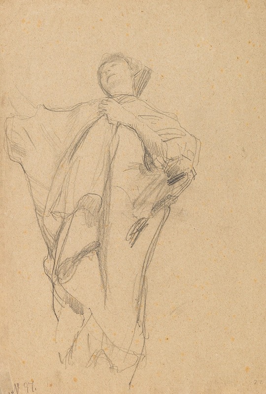 Gustav Klimt - Standing woman with raised right arm