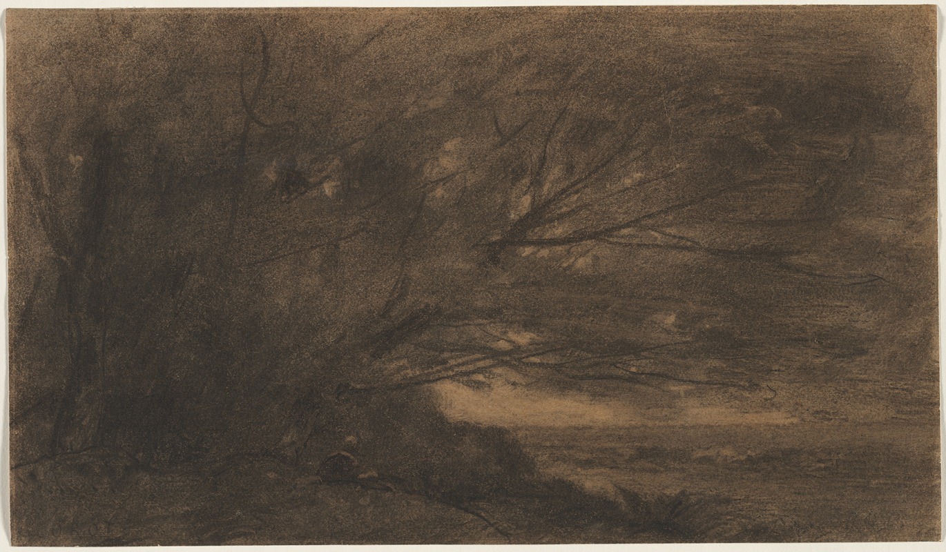 Jean-Baptiste-Camille Corot - Landscape (The Large Tree)