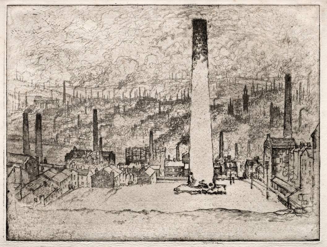 Joseph Pennell - The Great Chimney, Bradford