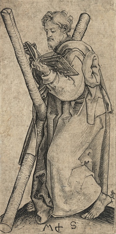 Martin Schongauer - Saint Andrew, from; The Apostles