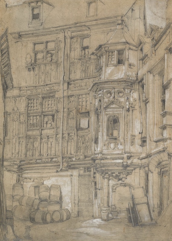 Samuel Prout - Old house in Rouen