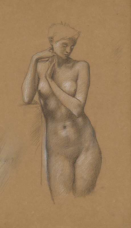 Sir Edward Coley Burne-Jones - Study of female nude for the Hill Fairies in ‘Arthur in Avalon’