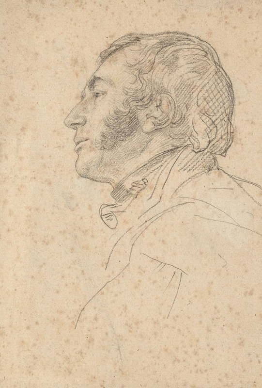 Théodore Géricault - Portrait study of a man in profile