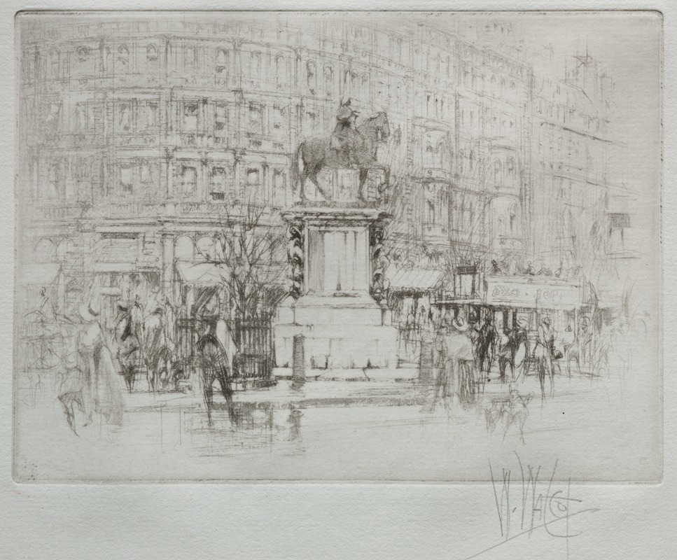 William Walcot - Charing Cross; The Statue of Charles I