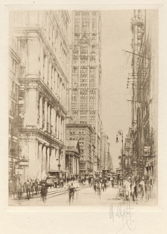 William Walcot - Lower Broadway, Down-Town New York