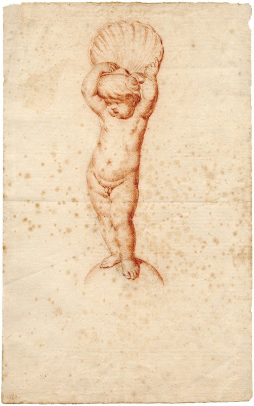 Cornelis Pronk - Putto met schelp boven zijn hoofd