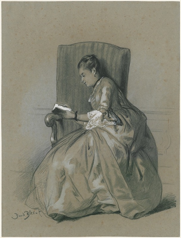 David Bles - Young woman reading in a chair