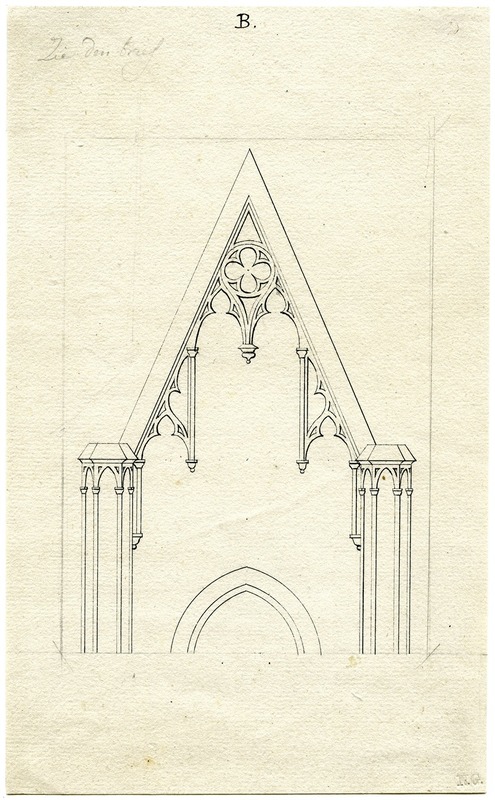 David Humbert de Superville - Construction of a gothic tympanum