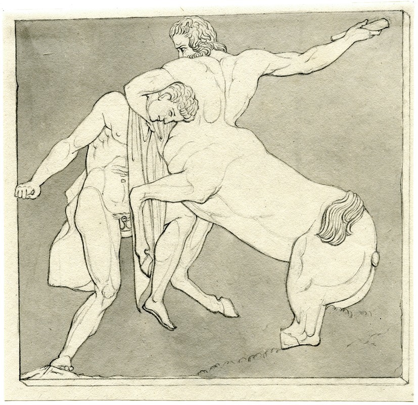 David Humbert de Superville - Fighting Centaur and Lapith, after a south metope of the Parthenon