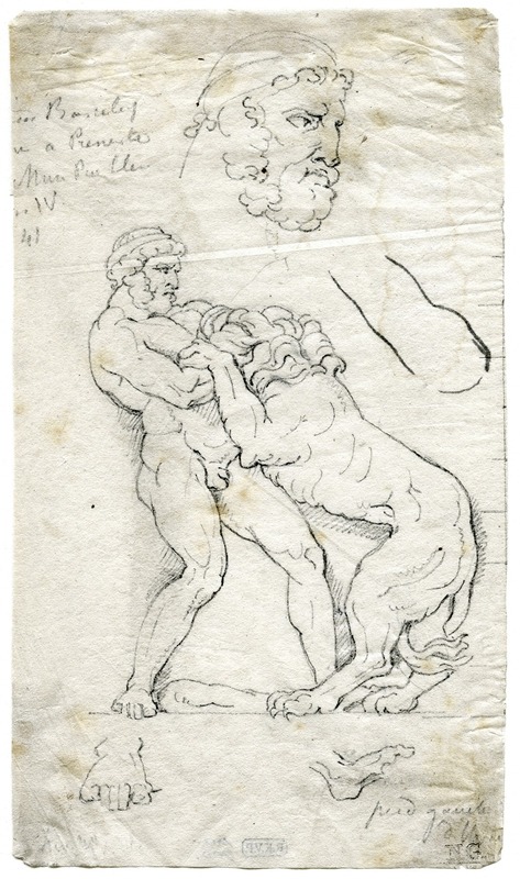 David Humbert de Superville - Hercules fighting the Néén lion