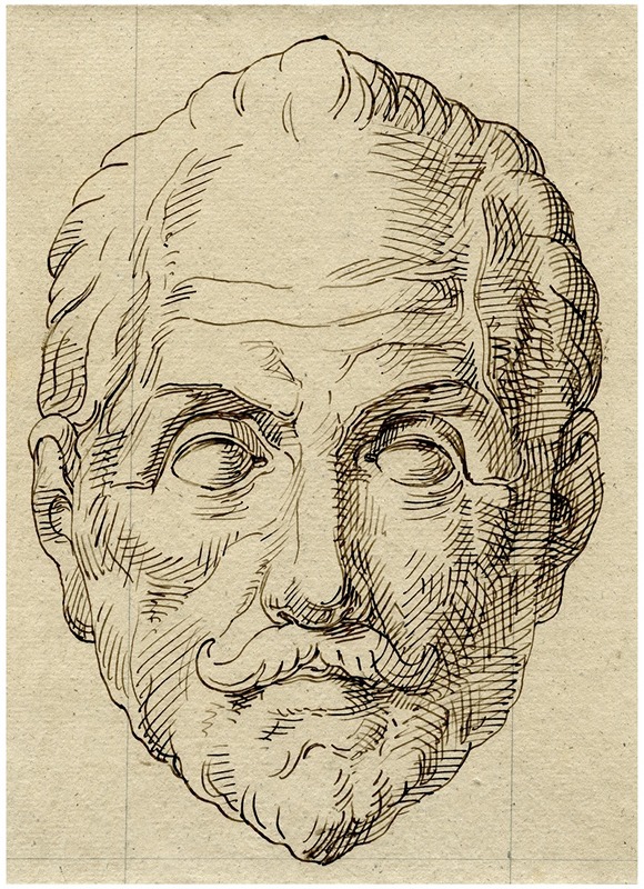 David Humbert de Superville - Kop van Willem I van Oranje, en face: sculptuur