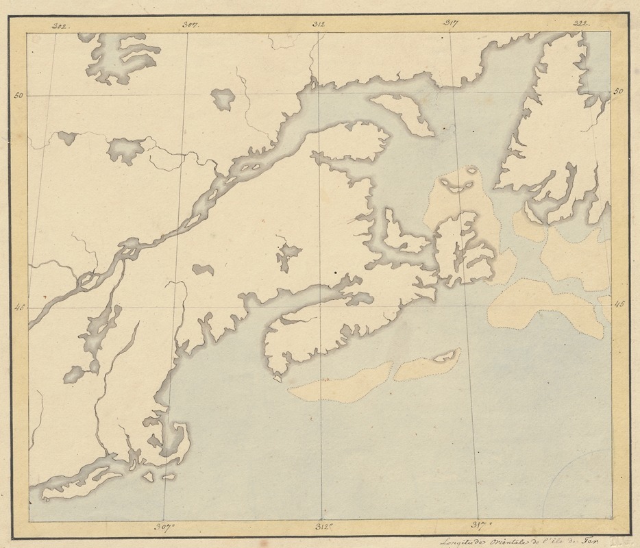 David Humbert de Superville - Landkaart van Nova Scotia en de St. Laurens Baai