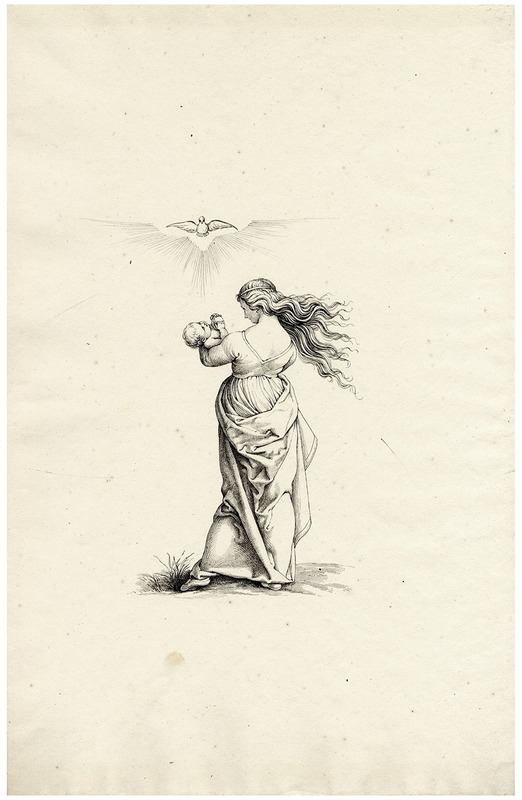 David Humbert de Superville - Maria met kind, en de Heilige Geest als duif