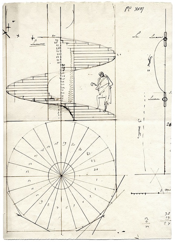 David Humbert de Superville - The construction of a spiral staircase