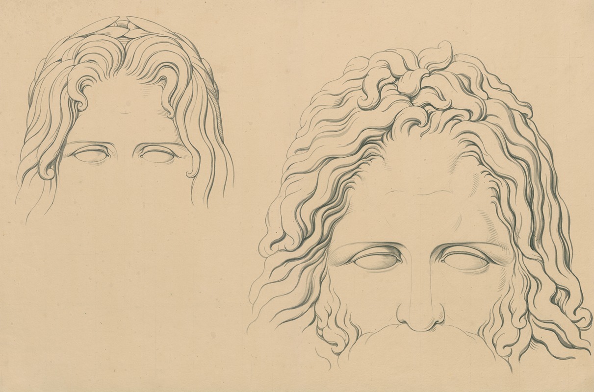 David Humbert de Superville - Upper half of two classical heads