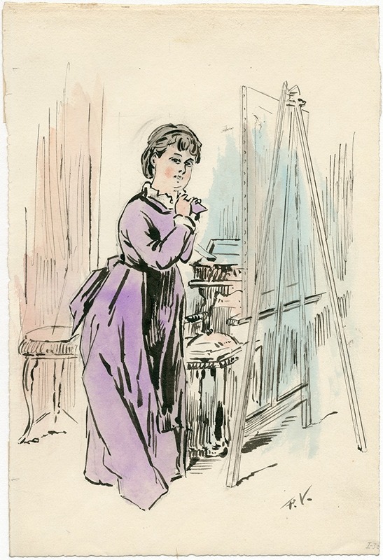Floris Verster - Painter behind her easel