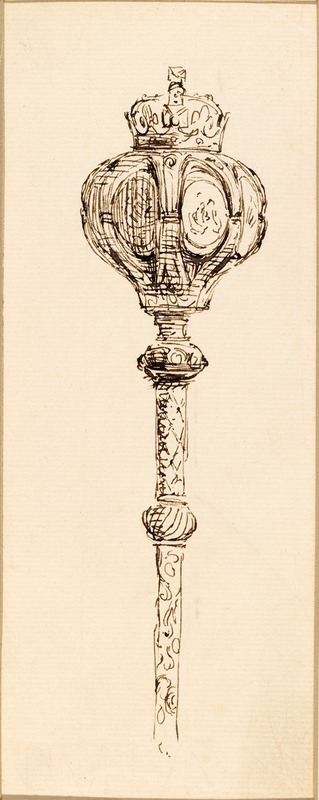 Frederic William Burton - A Design for the Top of the Mace of the Royal College of Physicians of Ireland