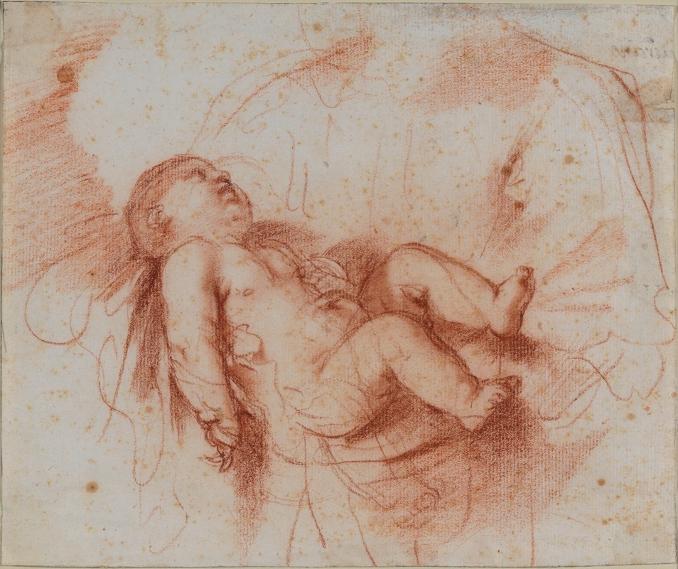 Guercino - Study of the Infant Christ Child Held by Saint Simeon