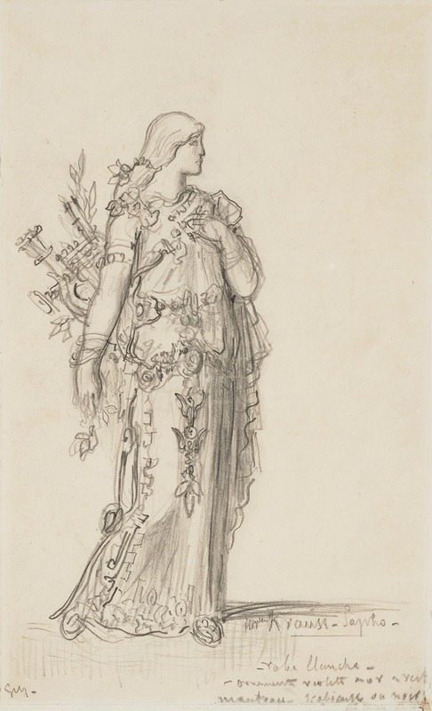 Gustave Moreau - Costume design for Sapho