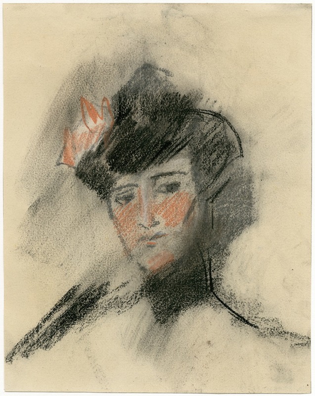 Isaac Israëls - Hoofd van jonge vrouw