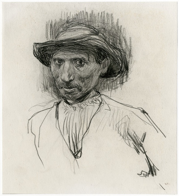Isaac Israëls - Kop van een man, portret van een arbeider