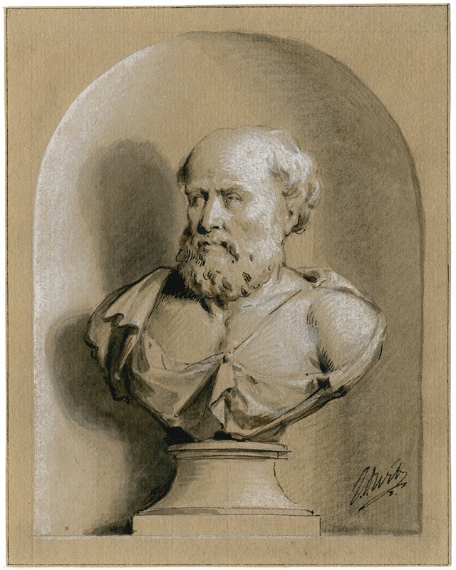 Jacob de Wit - Hippocrates: borstbeeld in een nis