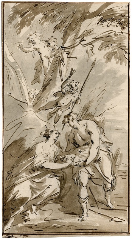 Jacob de Wit - Meleager en Atalanta
