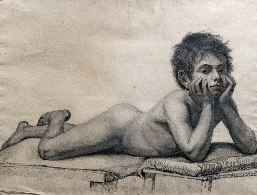 Jean-Baptiste Cariven - Child lying on stomach