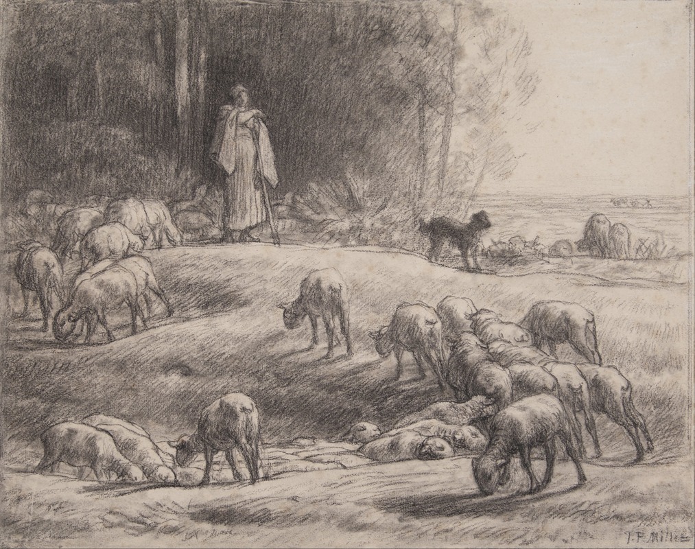 Jean-François Millet - The Shepherdess