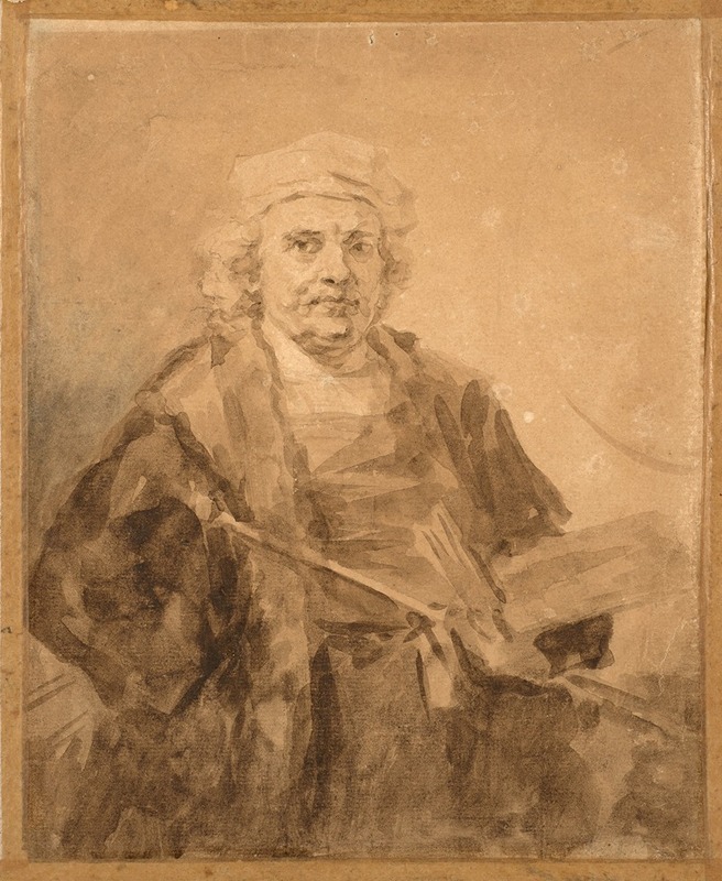 Jean-Honoré Fragonard - Portrait de Rembrandt à la palette