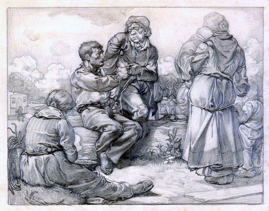 Johannes Josephus Aarts - A group of beggars