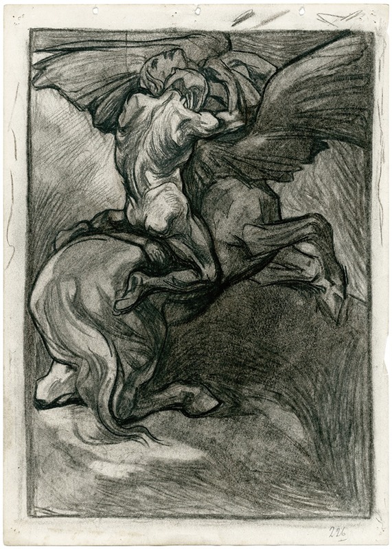Johannes Josephus Aarts - Gevecht tussen gevleugelde kentaur en man
