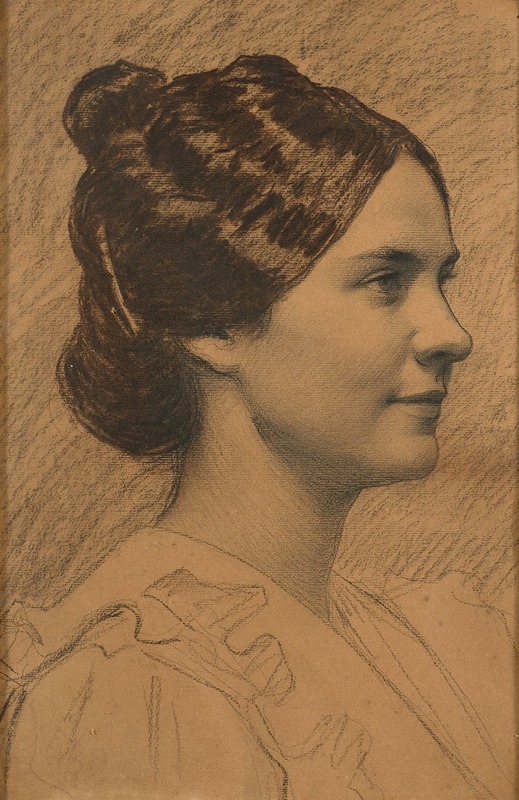 Jules Flour - Portrait présumé de Marguerite, épouse de l’artiste