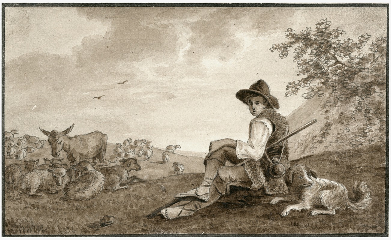 Otto Howen - Een herder met zijn kudde