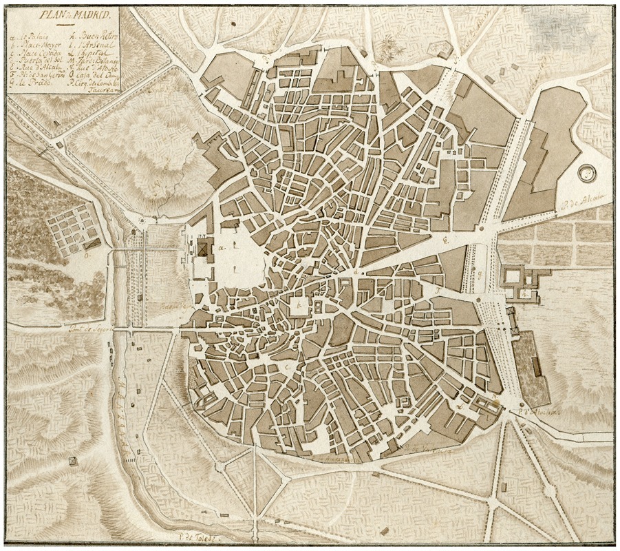 Otto Howen - Plattegrond van Madrid