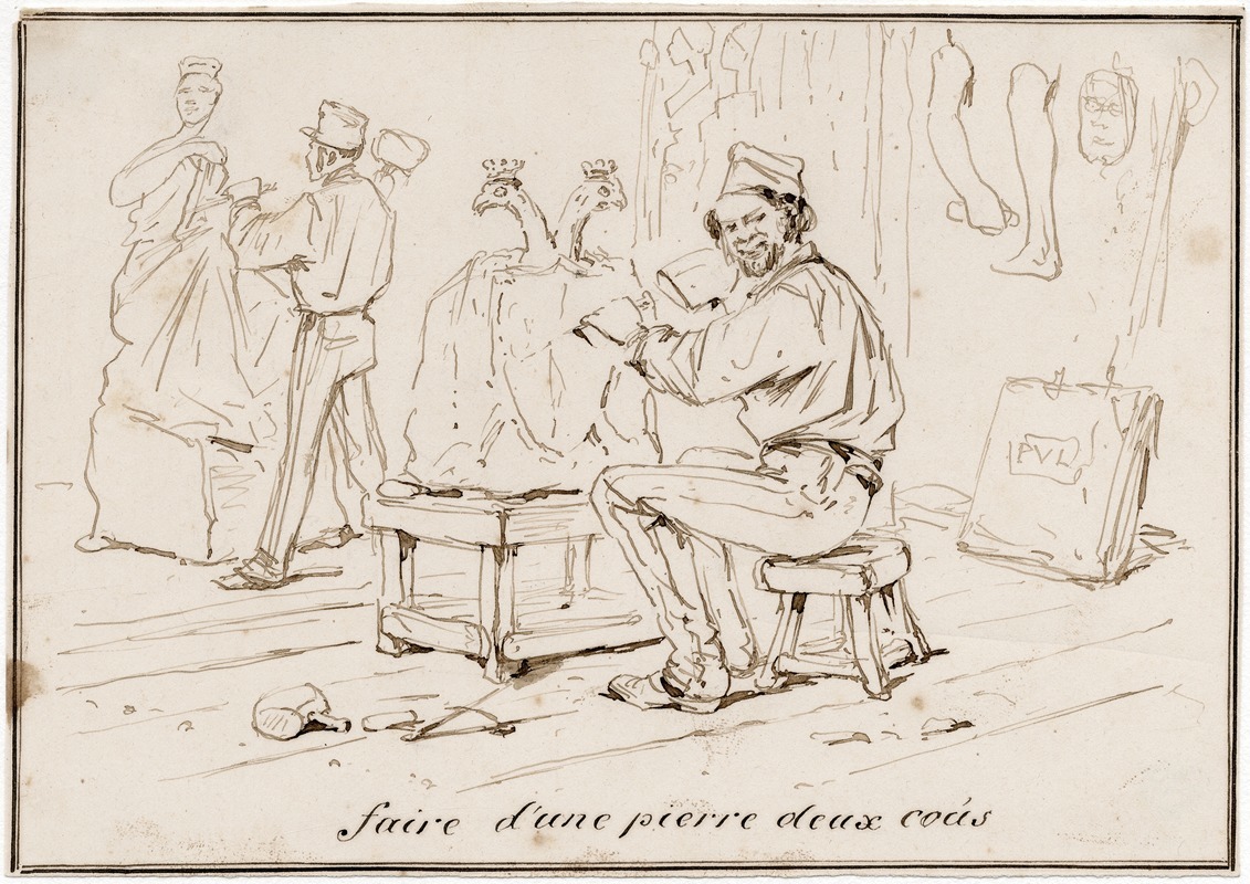 Pieter van Loon - Faire d’une pierre deux cous, beeldhouwersatelier