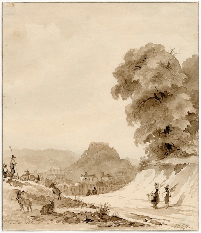 Pieter van Loon - Gezicht op Viterbo