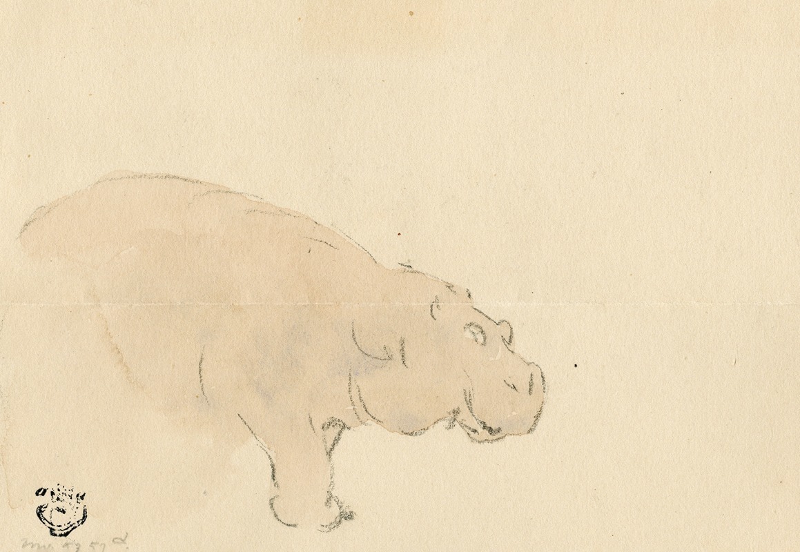 Pieter van Loon - Het nijlpaard in de Engelse dierentuin